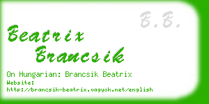 beatrix brancsik business card